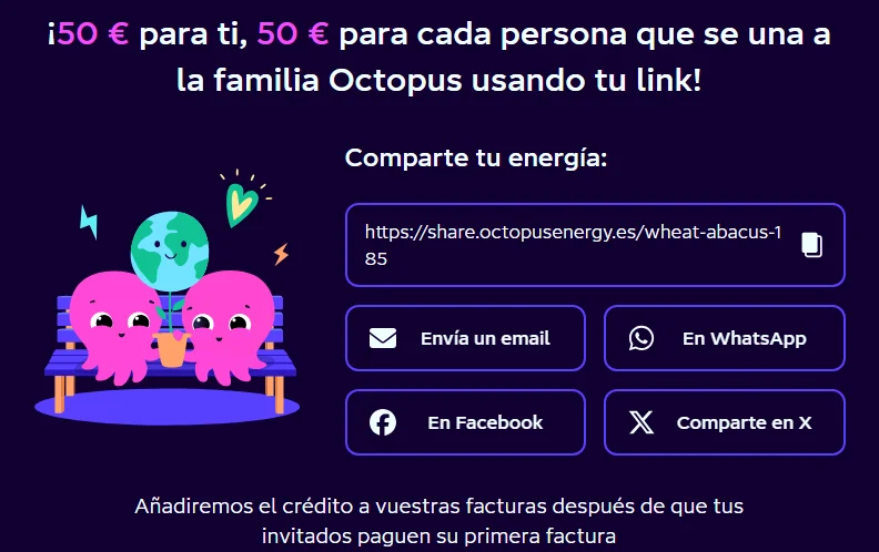 Codigo amigo en OctopusEnergy para España image